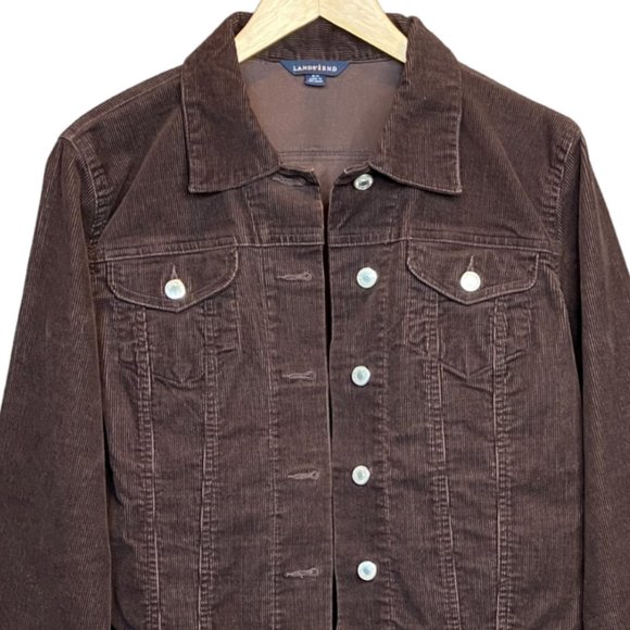 Lands’ End Brown Corduroy Jacket Size Medium - Picture 3 of 10